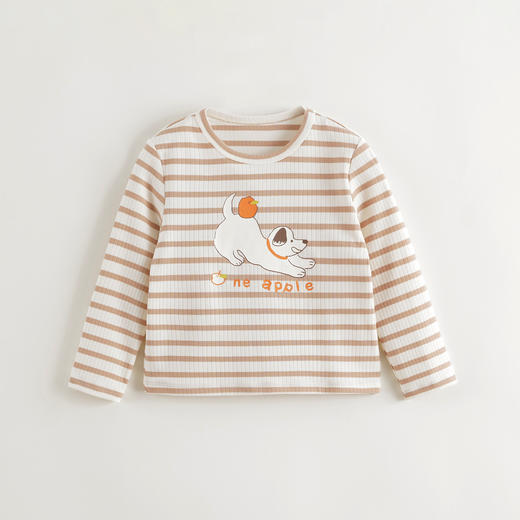马克珍妮男女童透气天丝条纹t恤 宝宝上衣2025年春夏新款550391 商品图1