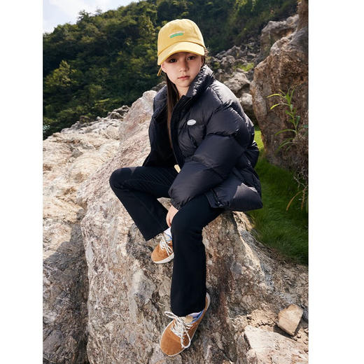 onmygame女童瑜伽裤秋冬款儿童加绒喇叭裤纯色弹力加厚紧身裤长裤 商品图2