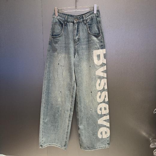 B印字母阔腿牛仔裤春季011801032141 商品图3