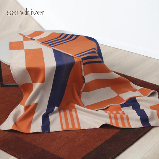 羊绒提花双面裹边披毯SJF96P978A 商品图2