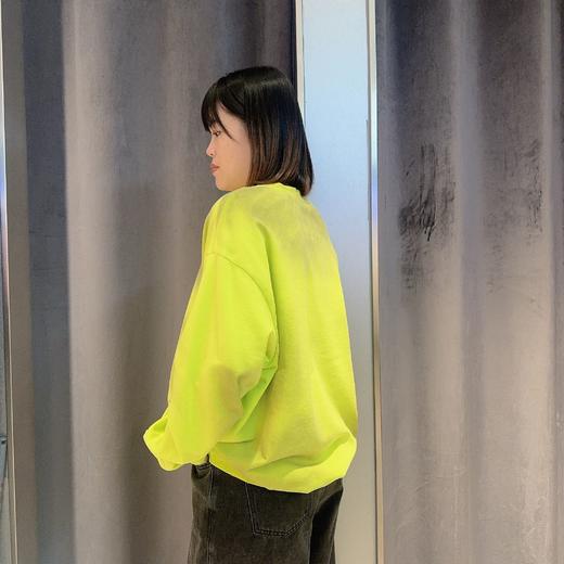 N做旧喷色圆领长袖卫衣（绿）春季151070080321 商品图1