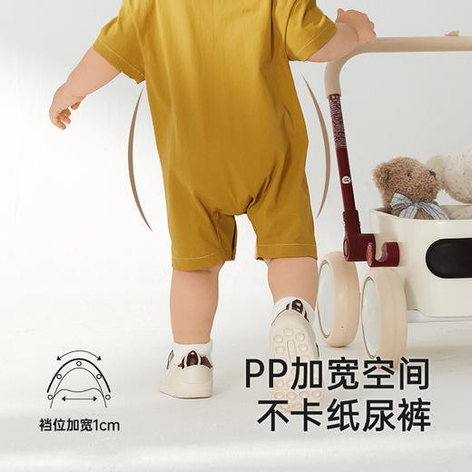 英氏婴儿衣服夏季短袖透气男宝连体衣吸湿速干2025新款休闲爬服 商品图3