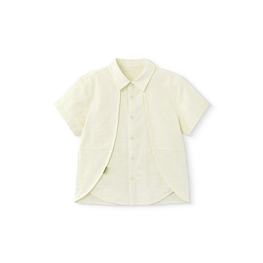 英氏儿童衬衫夏季短袖透气男童上衣休闲百搭纯棉衬衫中大童衣服 商品图4