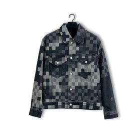 新品 1V 2025SS 早春新款马赛克牛仔夹克外套