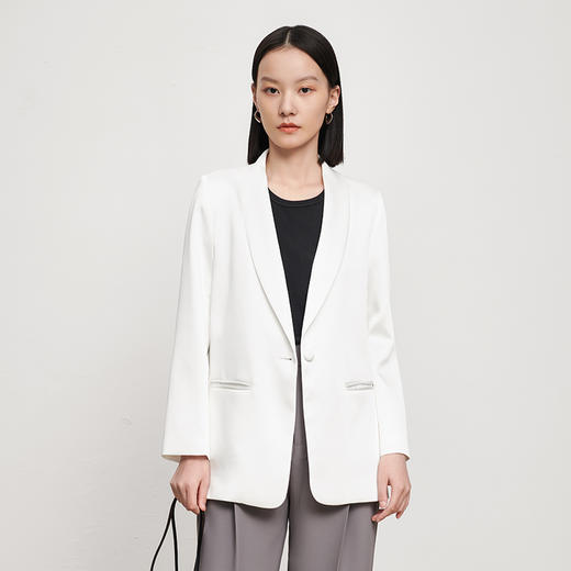 IN AND ON 轻轻奢缎面一粒扣西装  21456 商品图0