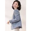西子/【牛仔蓝】复古牛仔金扣毛边简约肌理感小香风外套/WTHC075 商品缩略图1