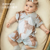 [指定暴富]aqpa新生儿婴儿衣服莫代尔夏季短袖宝宝连体衣哈衣和服 商品缩略图1