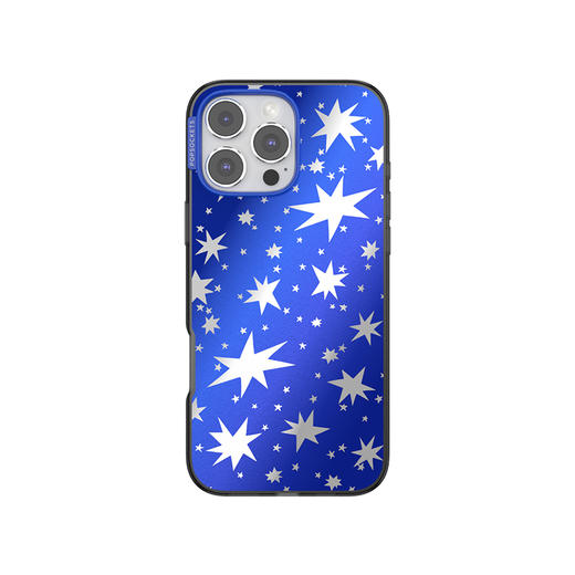 【太空梦游记】群星闪耀 POPCASE手机壳 MagSafe Popcase磁吸款 镜面壳 蓝色 日月星 拼贴 iPhone 16/15/14 商品图1