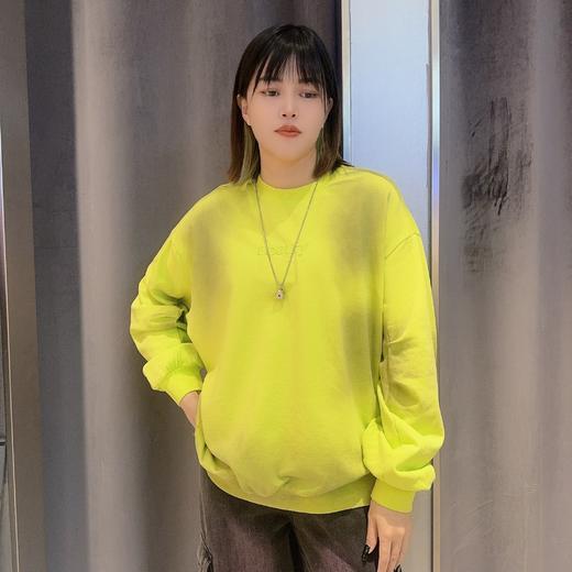 N做旧喷色圆领长袖卫衣（绿）春季151070080321 商品图0