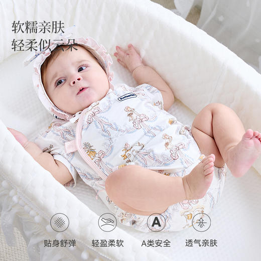 Domiamia新生儿包屁衣春秋季婴儿衣服哈衣小月龄百天宝宝连体衣 商品图5
