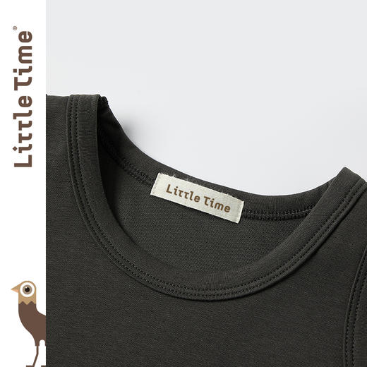 Little time女童背心连衣裙2025春夏新款儿童气质抽绳垂感针织裙 商品图1