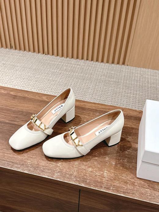 莞产BALLY巴利春夏新款，时尚粗跟平底/高跟马丽珍logo字母单鞋，走秀款芭蕾舞鞋（HC） 商品图1