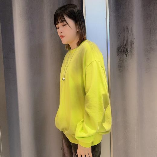 N做旧喷色圆领长袖卫衣（绿）春季151070080321 商品图2