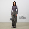 lost in echo2025春夏新款时尚裤腿拉链分割直筒休闲修身牛仔裤女 商品缩略图1