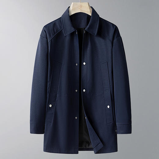 【DPX】300斤大依优型大码翻领中长款时尚休闲夹克加大码风衣外套男士胖子春秋 商品图3