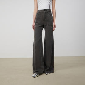 lost in echo2025春夏新款时尚及地宽松柔软直筒显瘦阔腿牛仔裤女