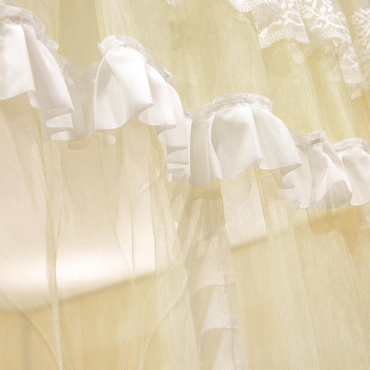 自然醒花边宫廷落地蚊帐加密公主风三开门防尘卧室家用纹账结婚蚊帐婚房蚊帐2503HH 商品图10