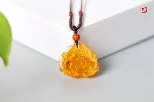 蜜蜡牡丹花吊坠 商品图2