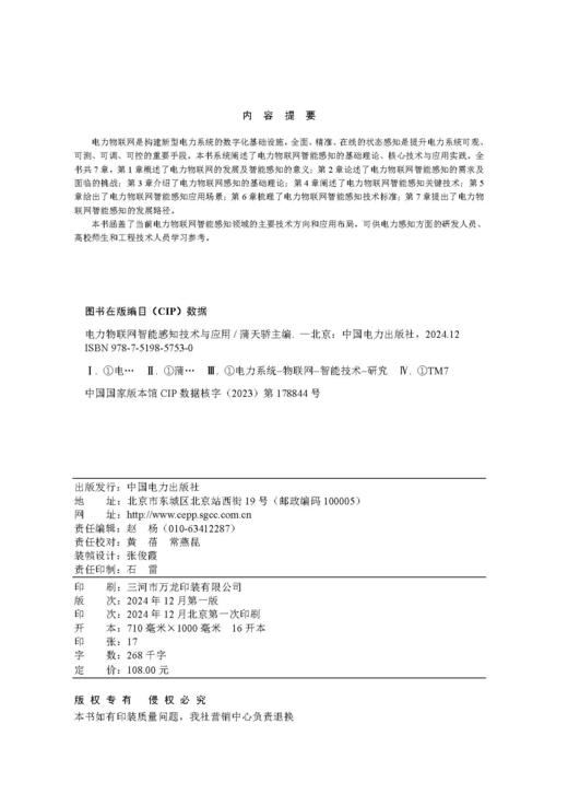电力物联网智能感知技术与应用 商品图1