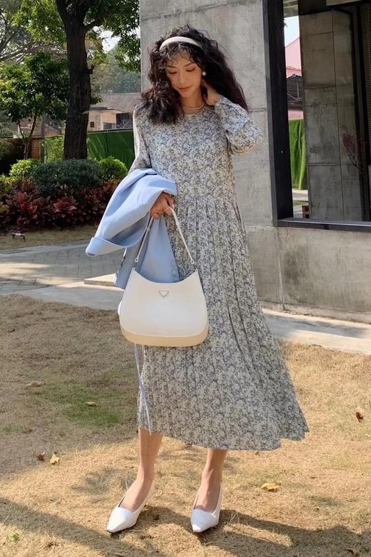 L.Fleuri 碎花压褶连衣裙 11734 商品图0