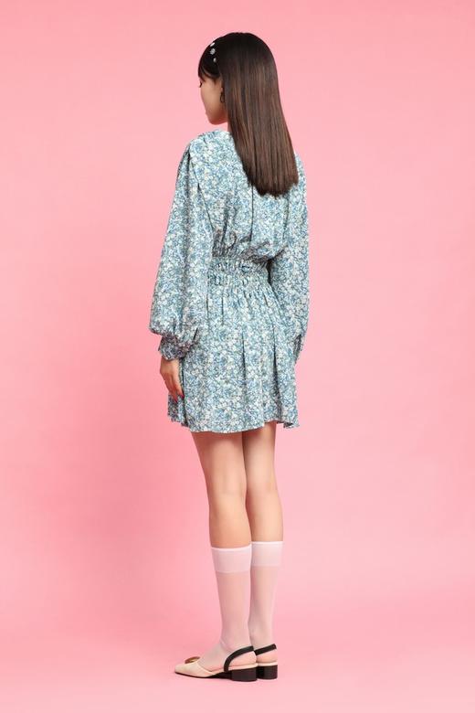 L.Fleuri V领碎花收腰连衣裙 11736 商品图2