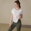 跃牌【美西西系列】普拉提训练服夏轻薄运动健身服提花开衩罩衫女短袖DX-233 商品缩略图4