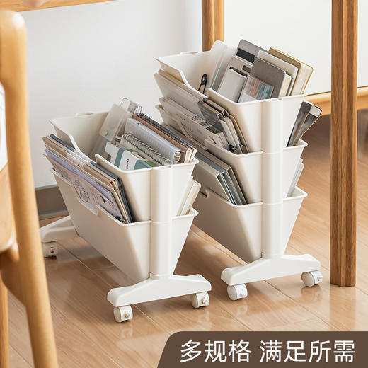 【可放各类书本/试卷】可移动的桌下书架 三层分类 学生课桌阅读架落地多层阅读书架 桌面收纳整理置物架 商品图2