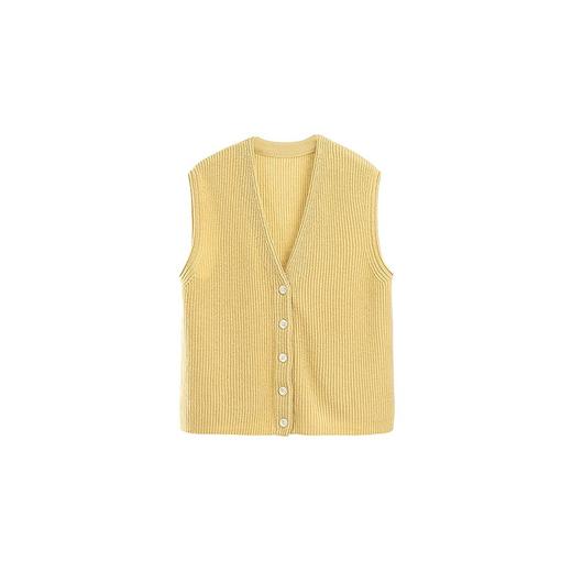 绽放669朵/知识分子背心100%羊毛V领开襟单排扣春季叠穿复古马甲 商品图4