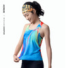 奥尼捷女士运动背心印花风洞设计透气速干工字背心跑步瑜伽训练越野马拉松竞技背心巨凉快FW6188 商品缩略图1