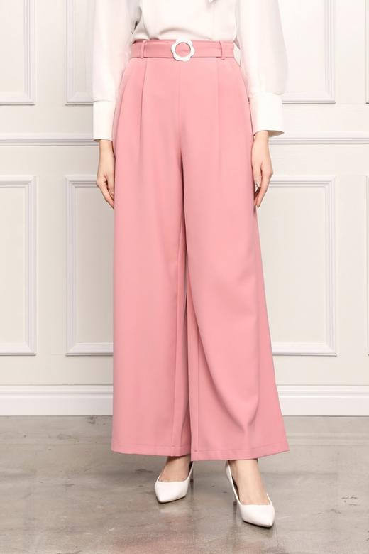 amadella 花朵扣饰粉色直筒长裤 11805 商品图0