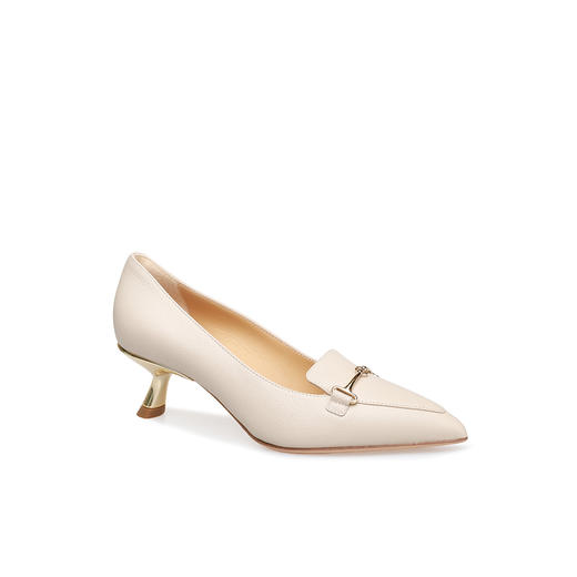 豪麟名鞋进口迪嘉女鞋皮鞋羊皮革S25341白色 商品图0