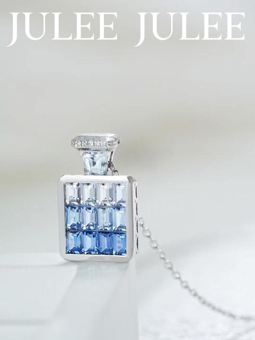 JULEE JULEE茱俪珠宝  18K金渐变蓝宝石吊坠 商品图5