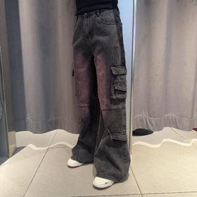 N多口袋拼色牛仔长裤春季038651222577