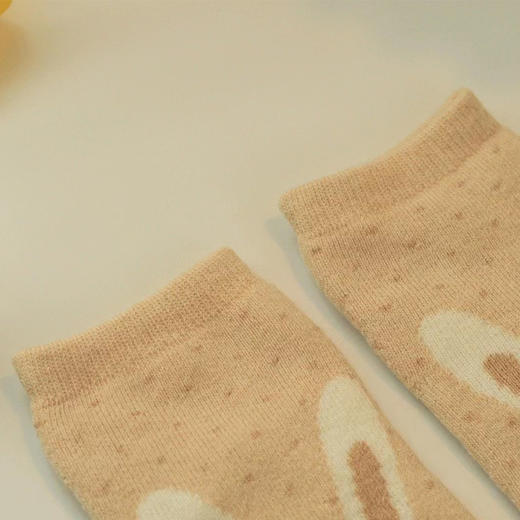 5双装 素道有机彩棉儿童地板袜 防滑居家棉袜 小童可爱家居袜 商品图2