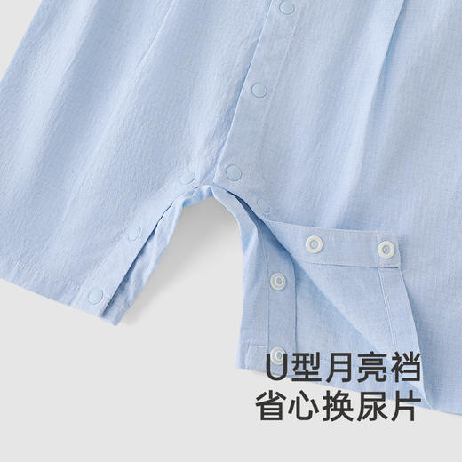 【商场同款】英氏婴儿衣服夏季短袖透气小宝宝包屁衣礼服款连体衣 商品图3