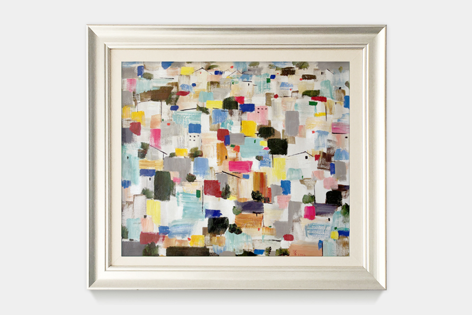 吴冠中|《都市之恋》——综合版（油画）