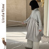 Littletime女童连衣裙2025春秋季新款儿童假两件立领针织气质长裙 商品缩略图2