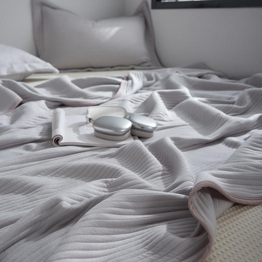 【A类竹纤维空气层夏被】A类竹纤维透气夏被纯色夏凉被空调被夏季薄被可机洗 商品图7