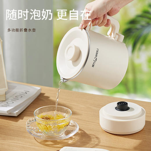 【户外搭档，便携折叠烧水壶】移动小厨房一壶多用，316不锈钢，两档调温，快速沸腾，保温多功能养生壶迷你烧水杯不锈钢QQ 商品图2