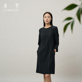 【职场通勤】桑罗哑光可机洗纯净直筒裙都市裙装女新品