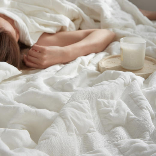 【A类全棉泡芙夏凉被】全棉贴身亲肤吸汗透气泡芙夏被提花泡芙夏凉被空调被A类 商品图3