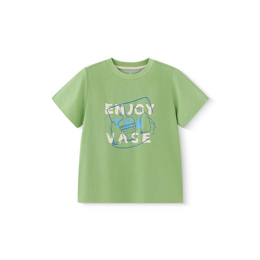 英氏儿童T恤夏季透气凉感上衣短袖男童女童休闲T恤中大童2025新款 商品图4