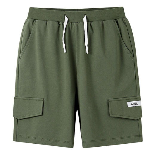 【凉感】【工装风】男童SORONA针织中裤夏季新款安奈儿童装EB526067 商品图11