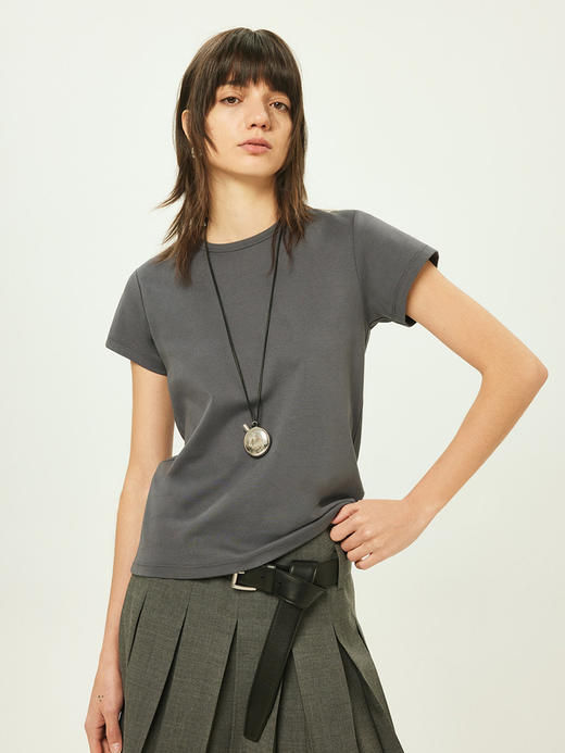 开间麦穗绣经典匹马棉多色短袖T恤25早春款百搭上衣7735（货号：24sy7735tx） 商品图2