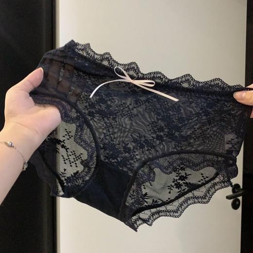 <有书独家>【可甜可盐❗️3条装蕾丝刺绣中腰内裤】日系纯欲风蕾丝，纯棉档舒适透气，中腰少女内裤性感透明内裤QQ 商品图4