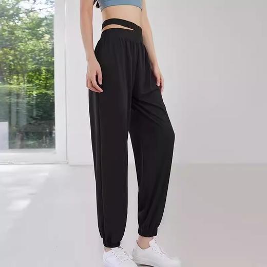 跃牌【美西西系列】新款高腰镂空双腰口运动裤女显瘦瑜伽裤CK-221 商品图4