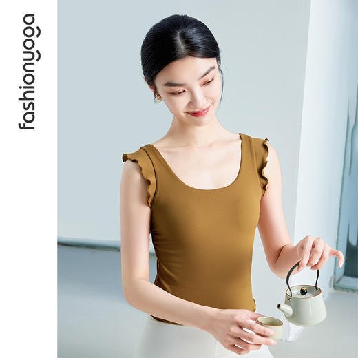凡圣瑜伽优美木耳边背心 FC15218 商品图4