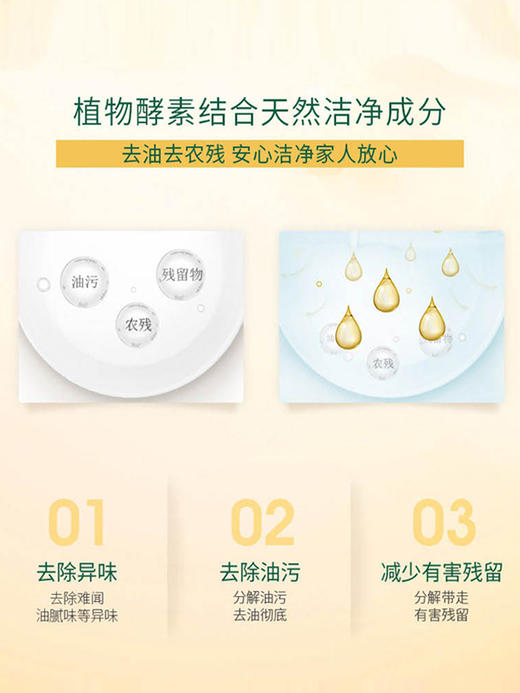 SukGarden蔬果园橘彩星光果蔬餐具净 泵装800g+500g（1.3kg） 商品图4