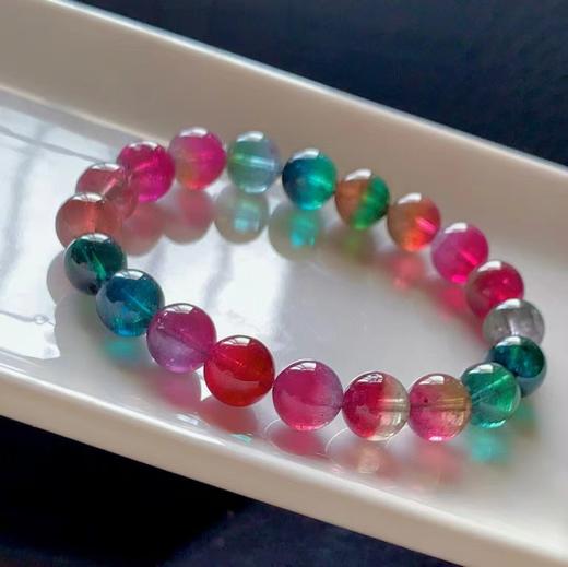 9mm-10mm单圈浓彩西瓜碧玺手串 商品图4