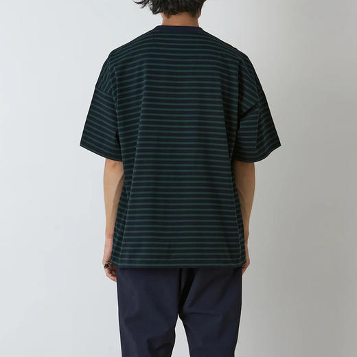 White Mountaineering 白山 WIDE POCKET STRIPE 宽松条纹口袋T恤 商品图1